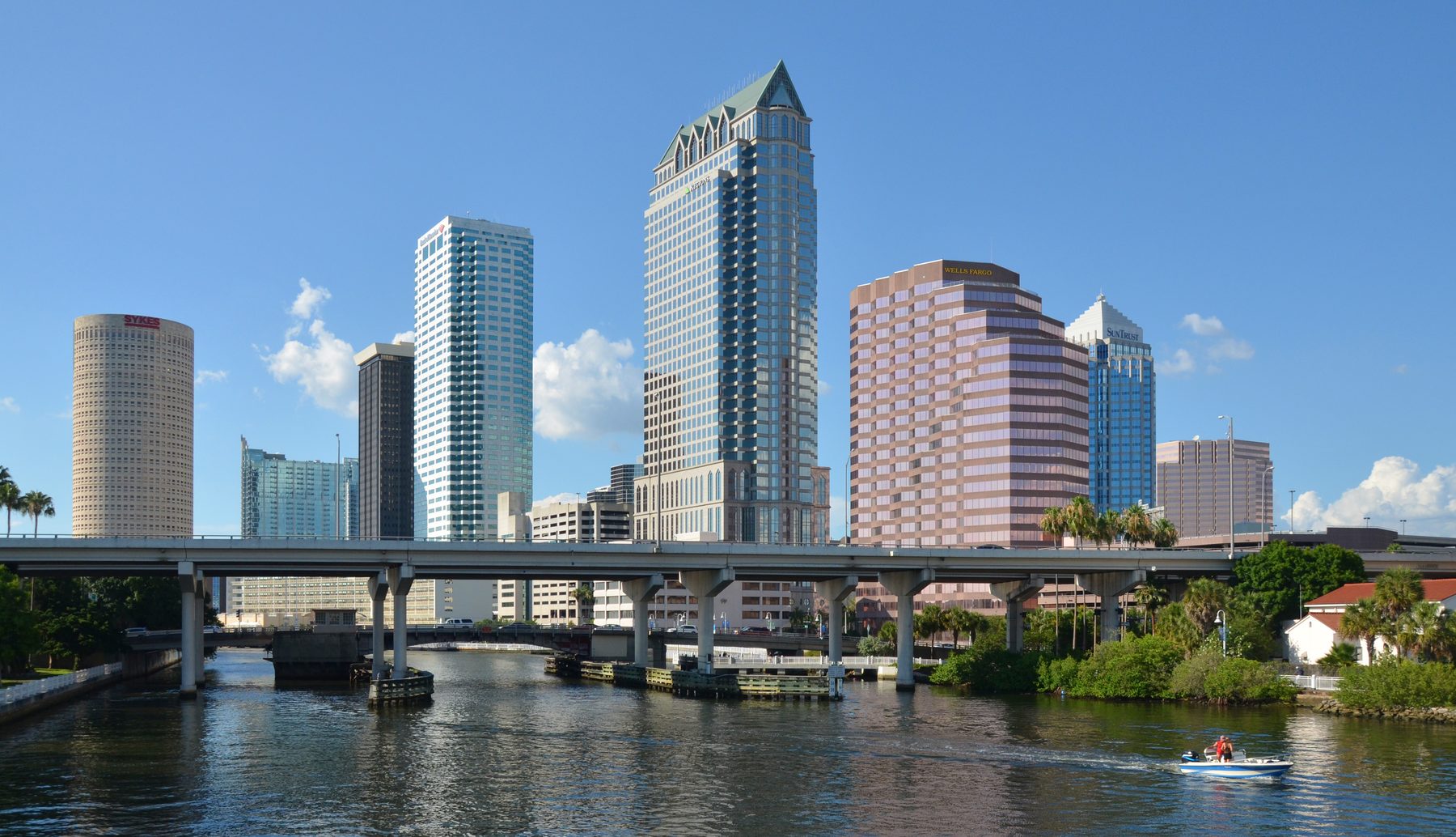 Downtown Tampa skyline from the Hillsborough River